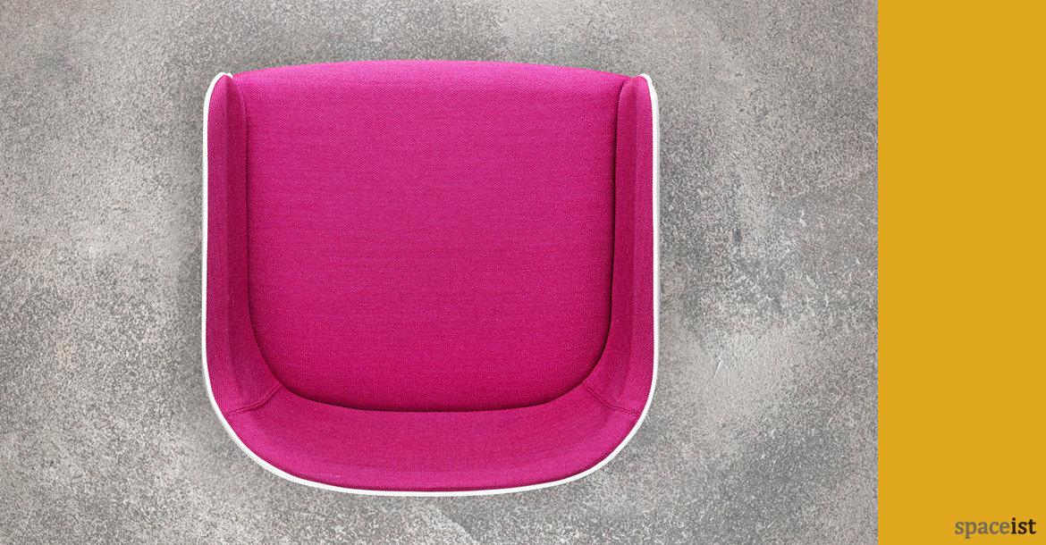 Laja pink and white meeting room chair top view
