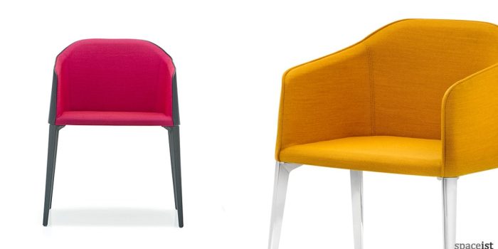 Laja pink and yellow meeting chair