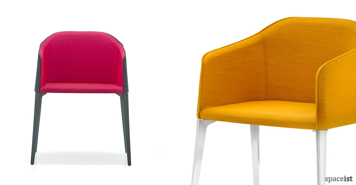 Laja pink and yellow meeting chair