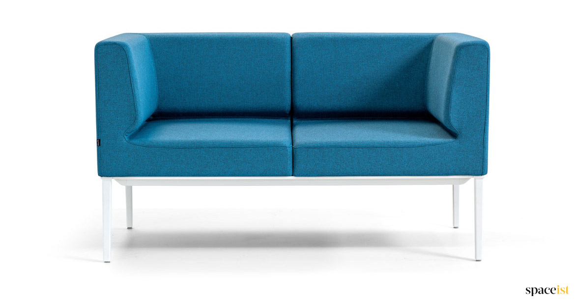 Small reception sofa in blue