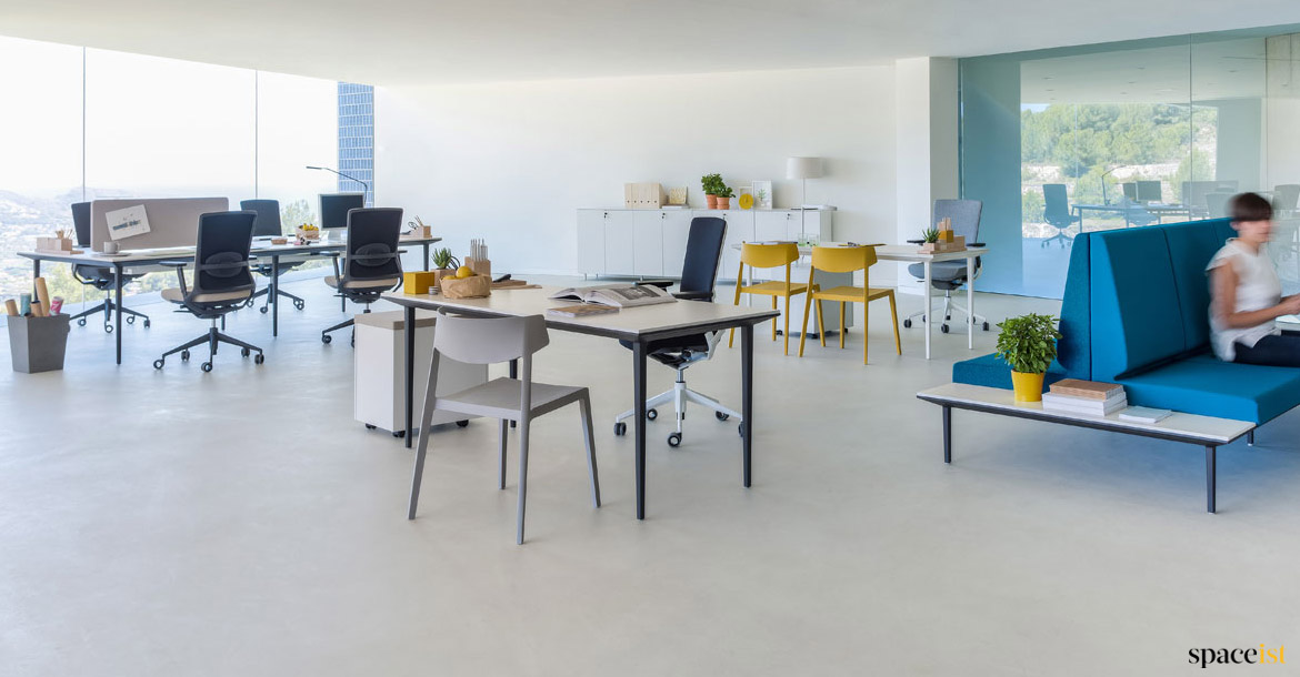 Long office desk range