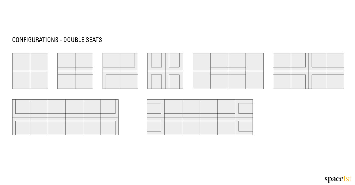 Longi double sofa configurations