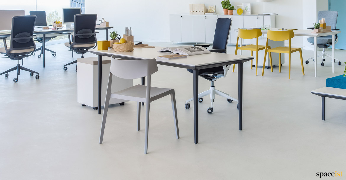 designer black executive desk