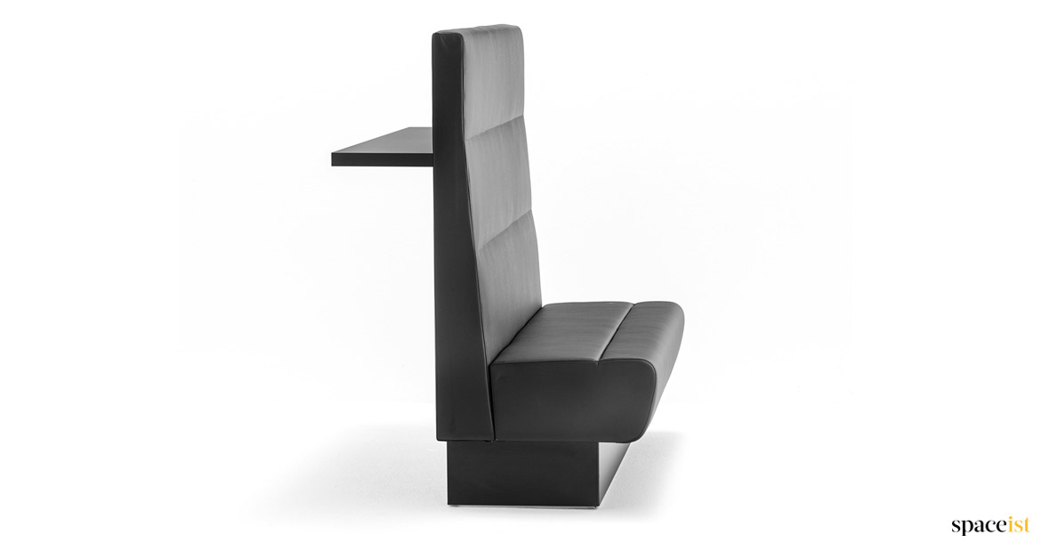 Modis black high back banquette seating + shelf