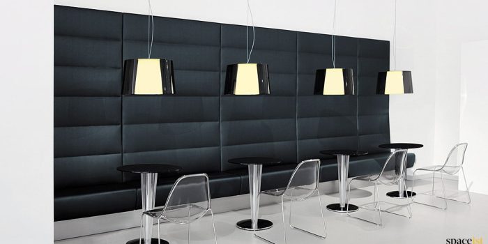 High back panel banquette soft seating