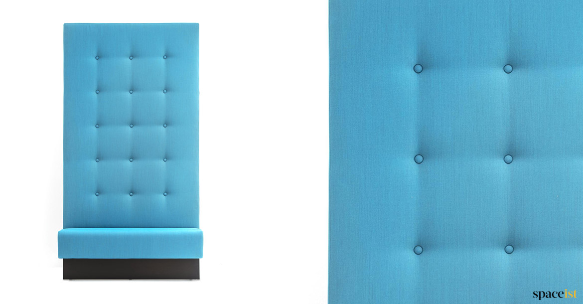 Very high back button banquette