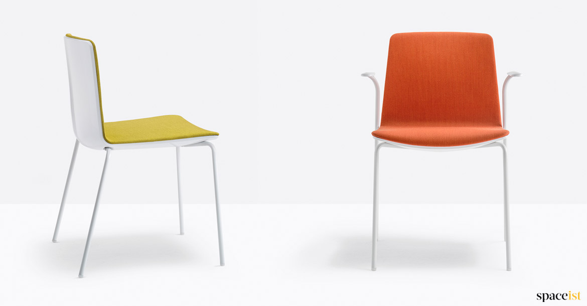 Yellow + orange meeting chair