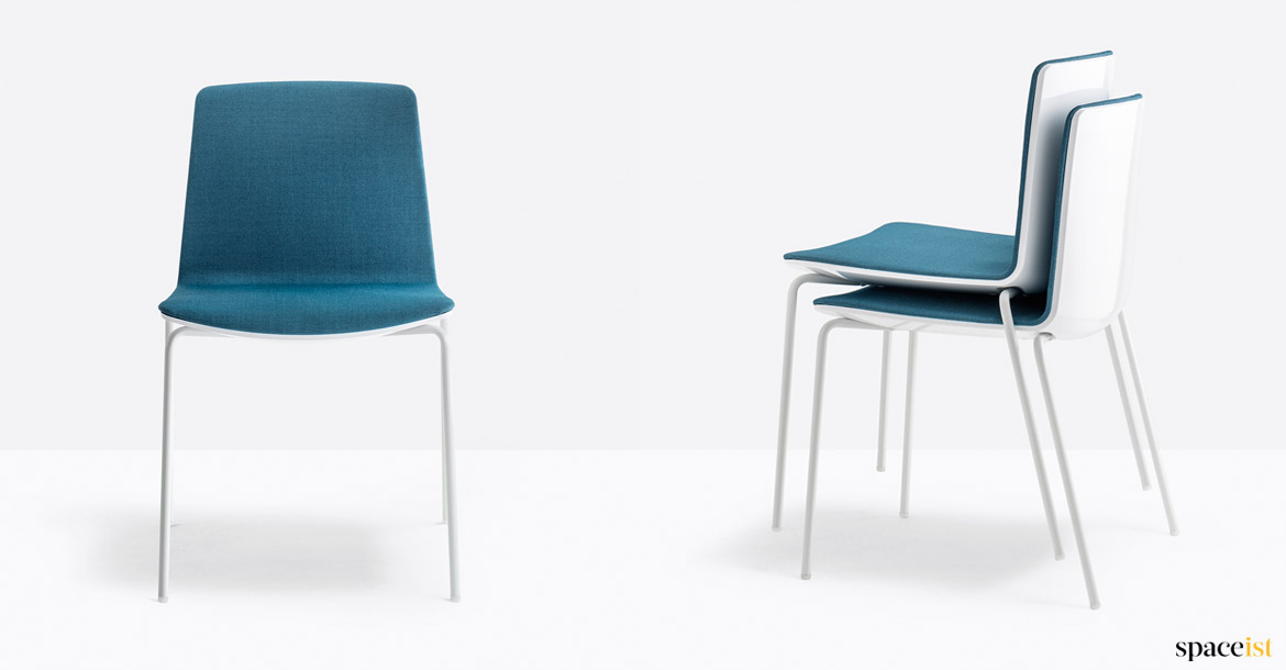 Blue stackable meeting chair