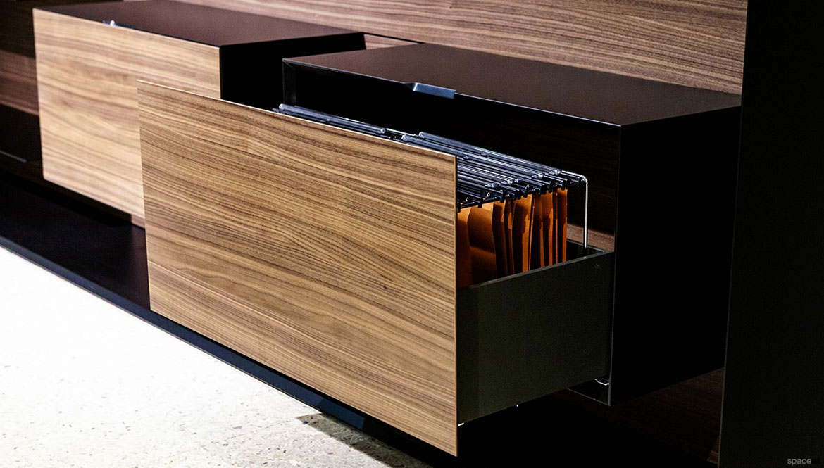 Walnut filing drawer