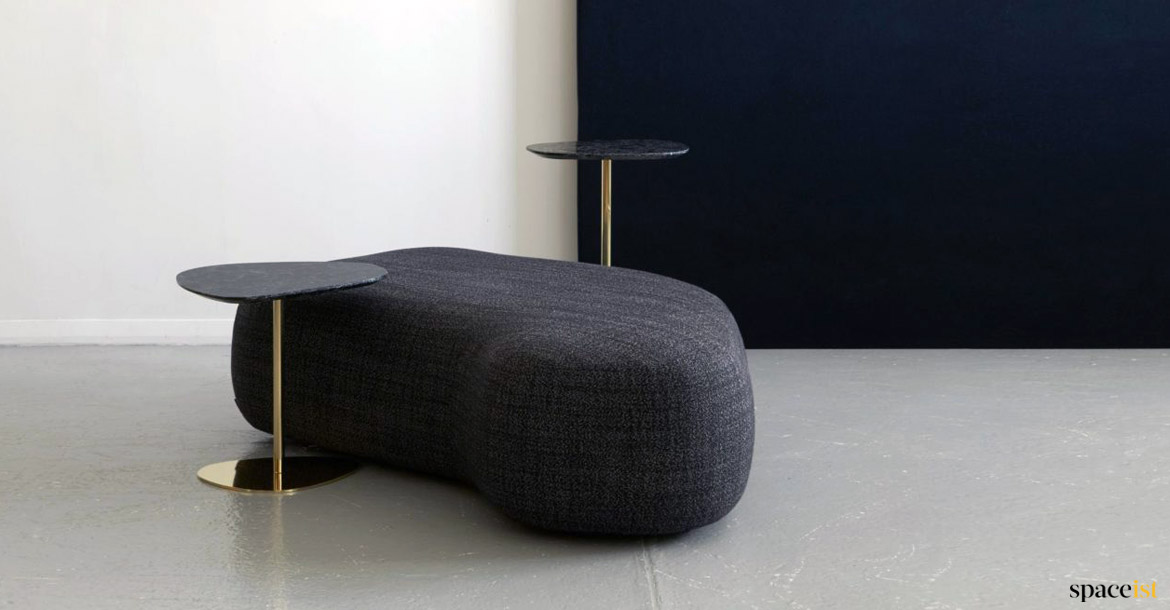 black stone shaped seat