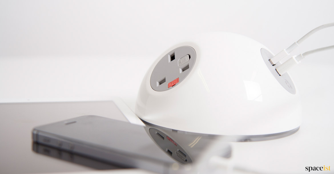 white dome shaped charger for library's