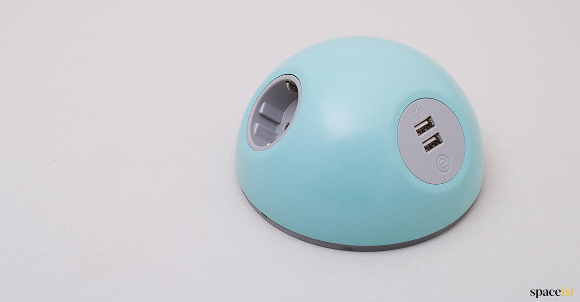 Pastel blue USB point for schools