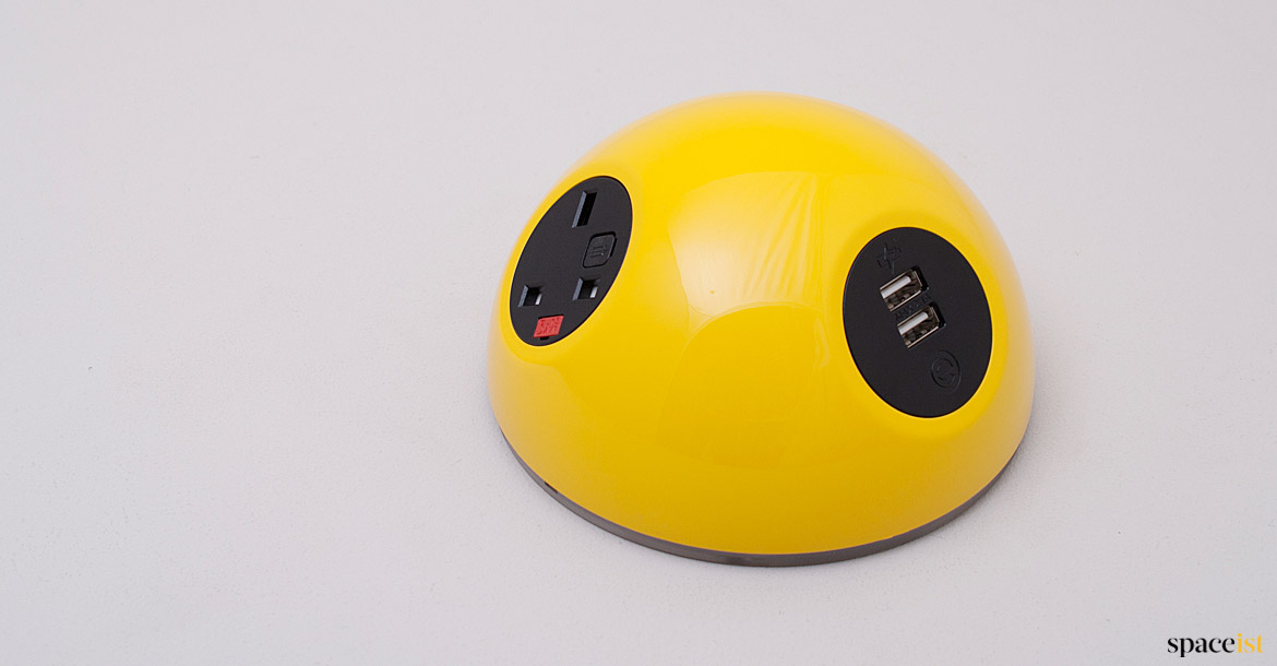 funky yellow plug point for schools + libraries