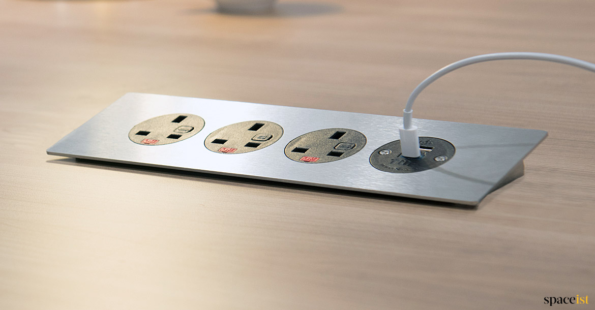 four plug socket meeting table