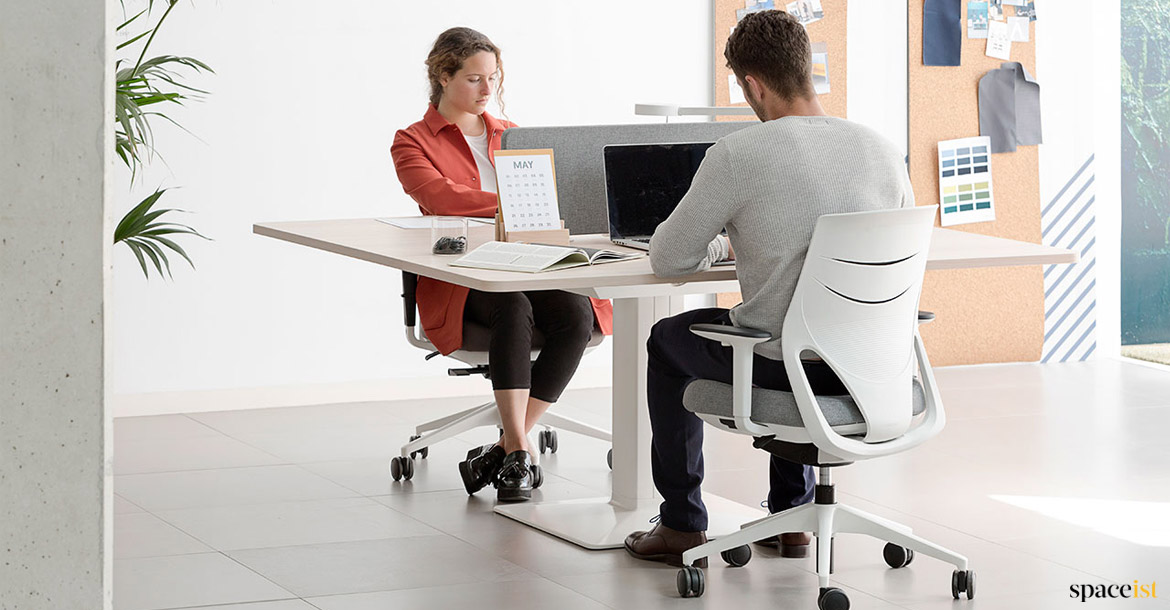 Large square hieght adjustable desk