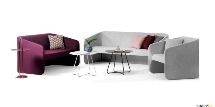 Race purple & grey reception furniture