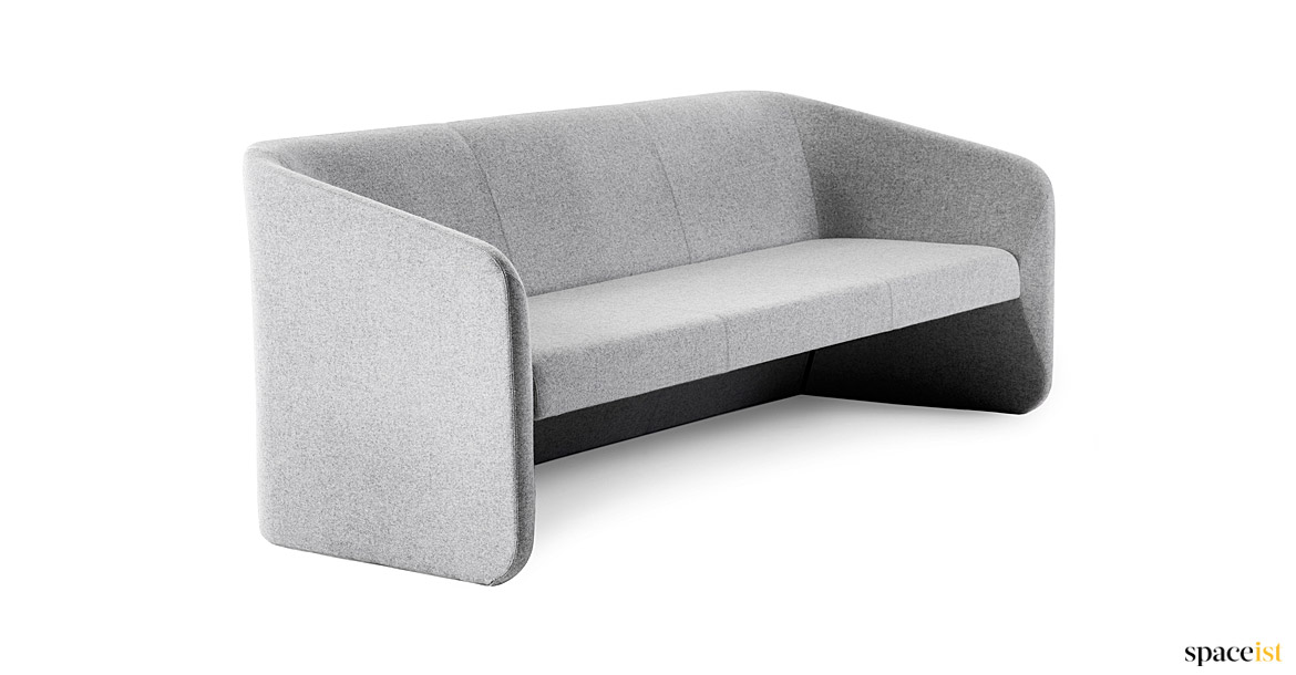 Reace reception sofa in grey wool fabric