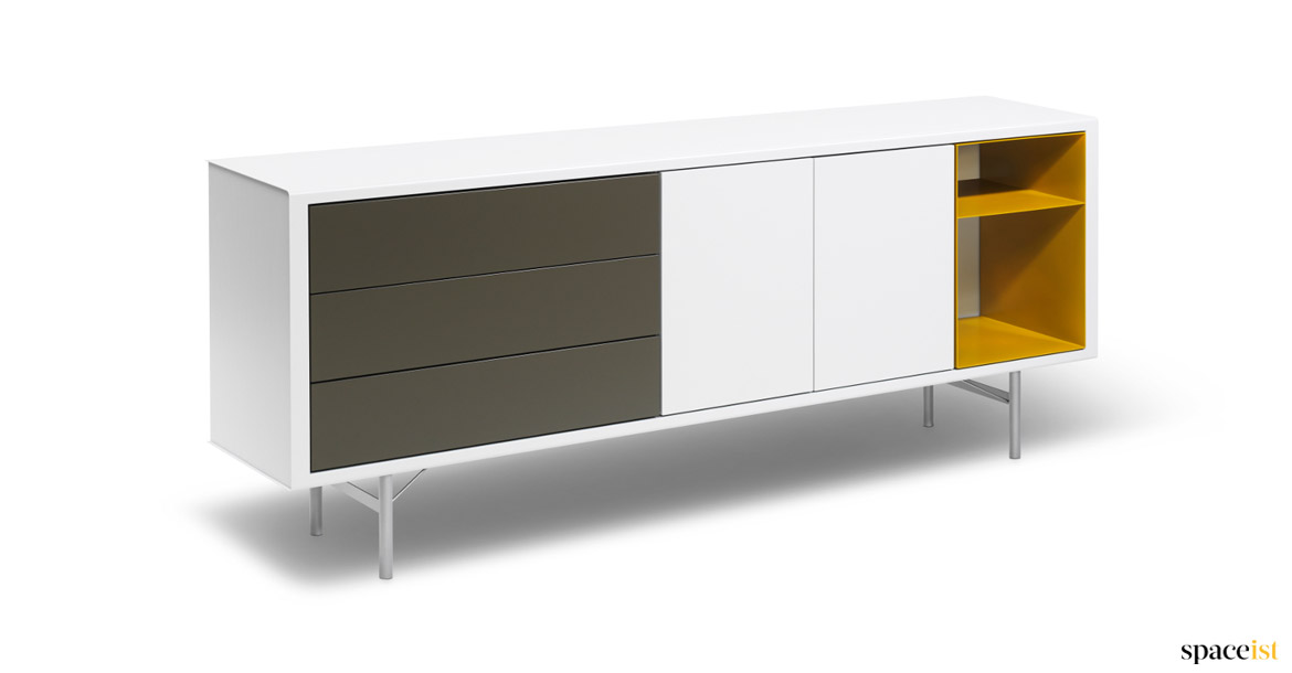 White + brown cabinet