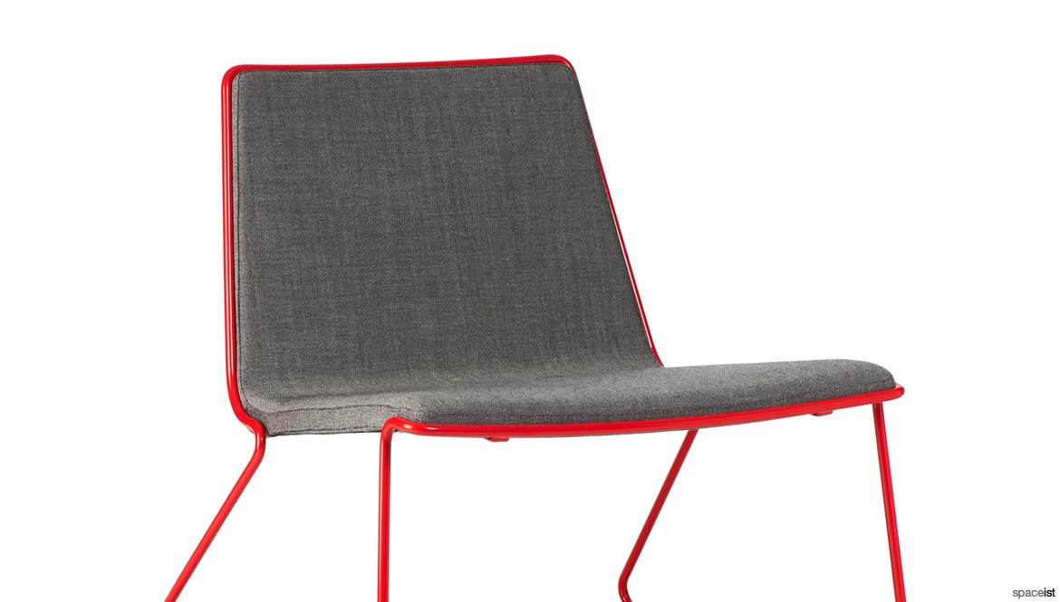 Red + grey chair