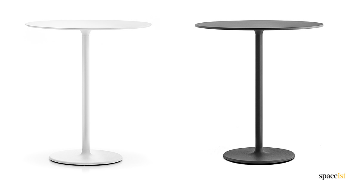 Stylius white + black round cafe table