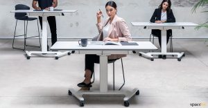 Talent folding desk with wheels