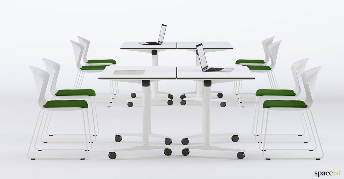 Folding white desk