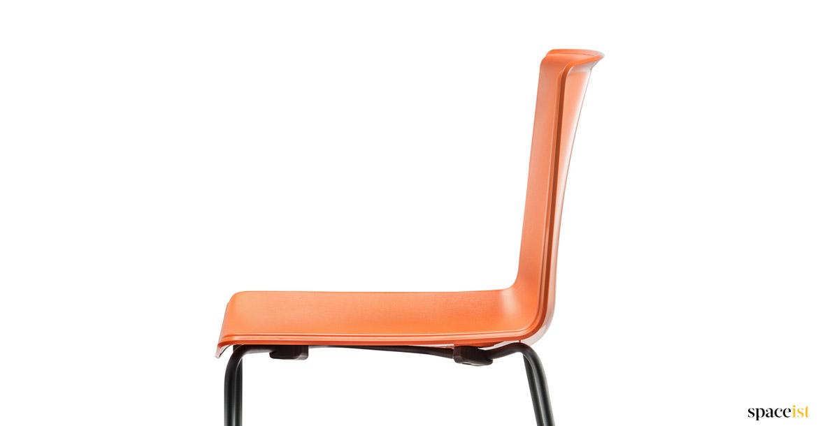 Orange + black cafe chair