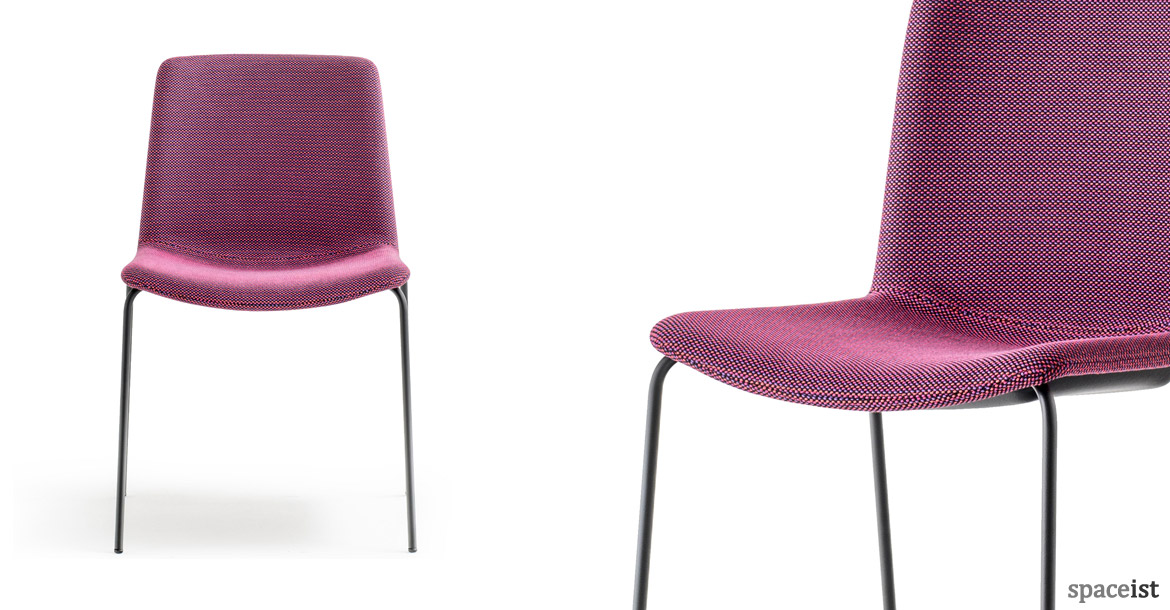 Weet design-led meeting chair in purple
