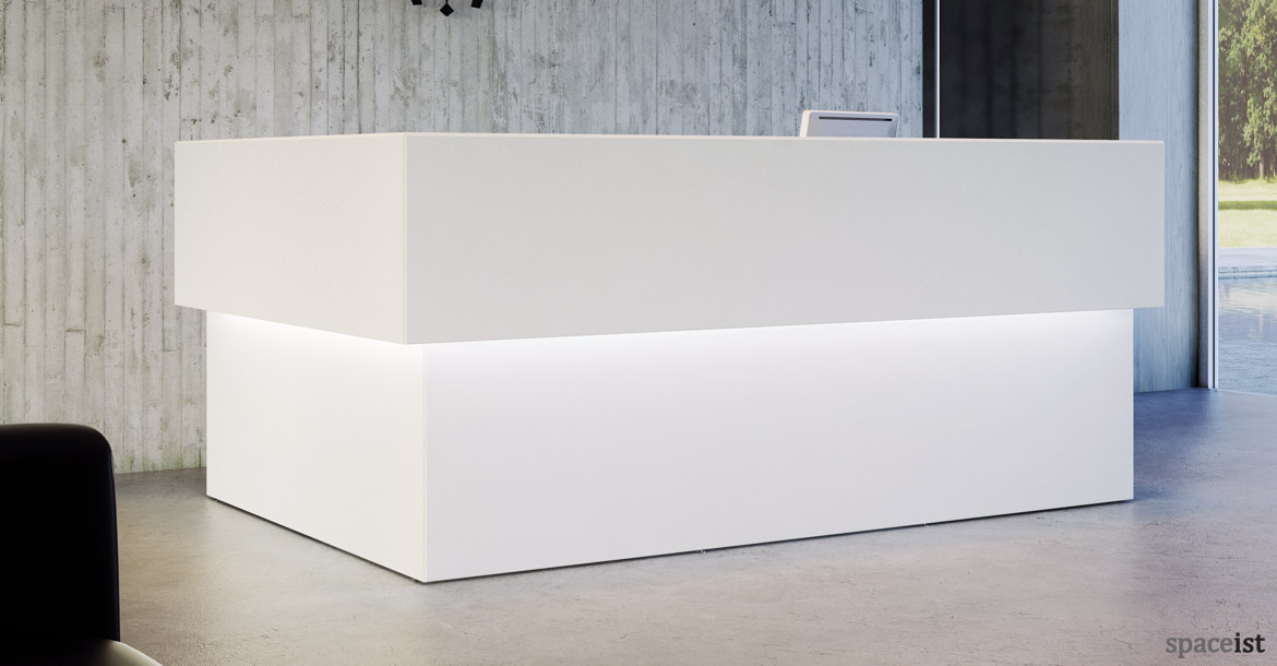 Forty5 reception desk with LED down light
