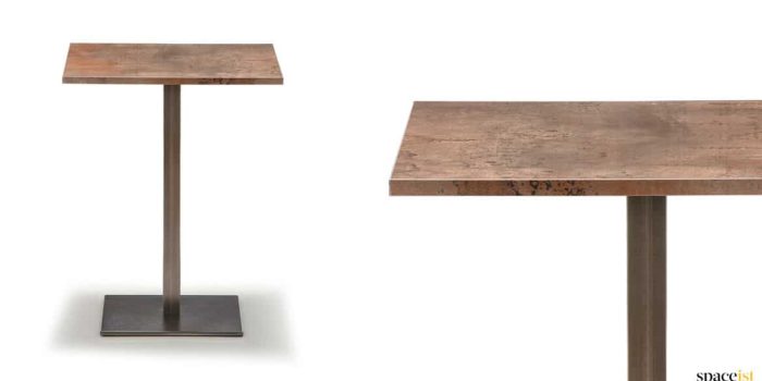inox industrial metal style cafe table