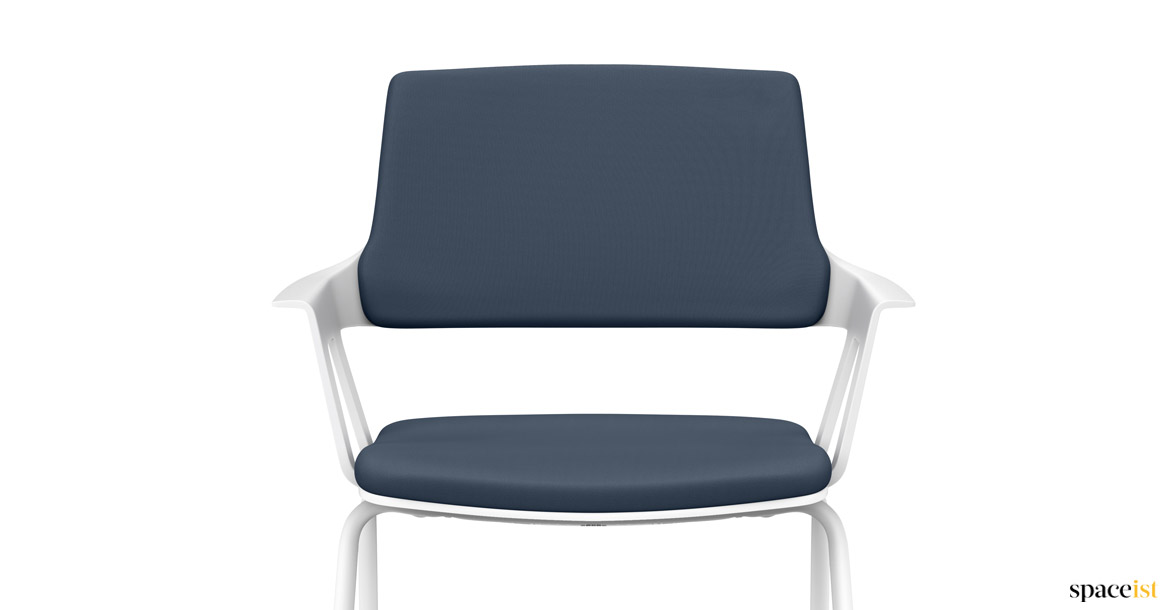 blue and white modern meeting chair