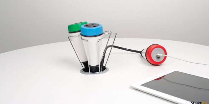 Flexible USB charger for desk