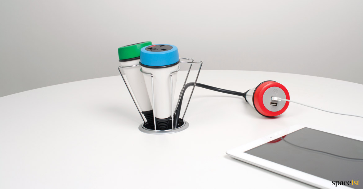 Flexible USB charger for desk