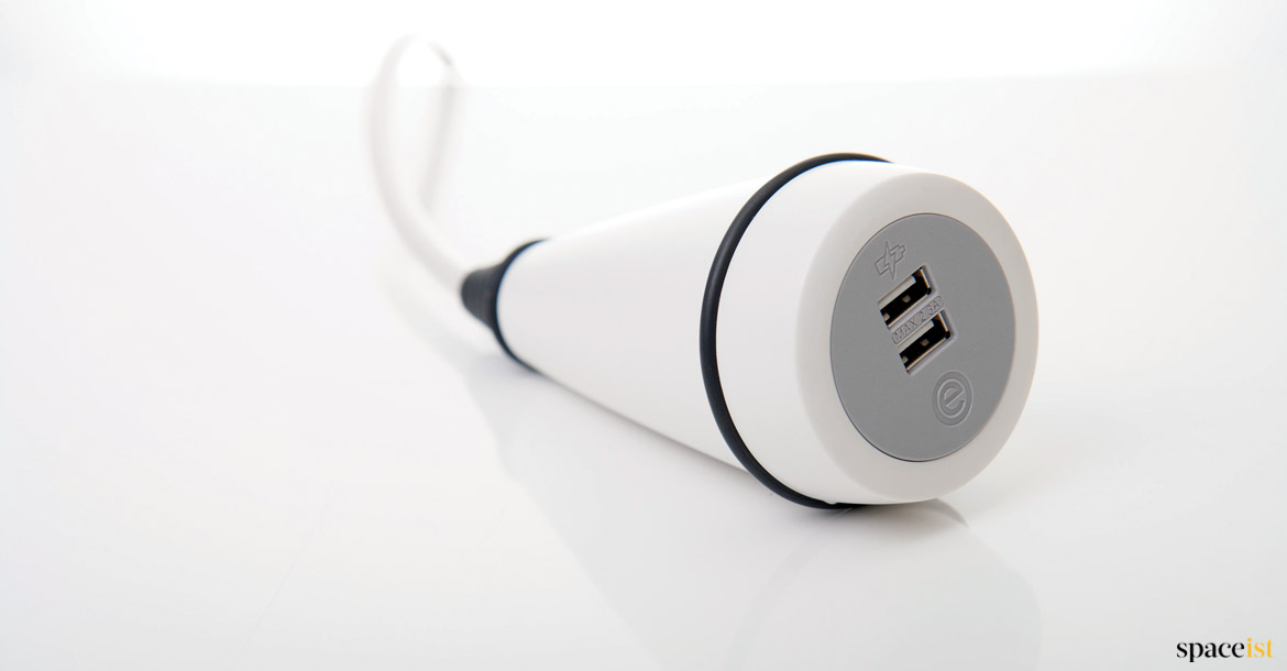 White USB charger