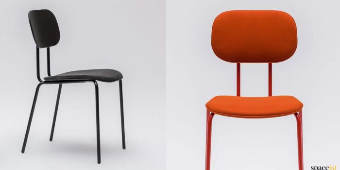 Black + orange meeting room chair retro