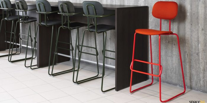 School red cafe stool