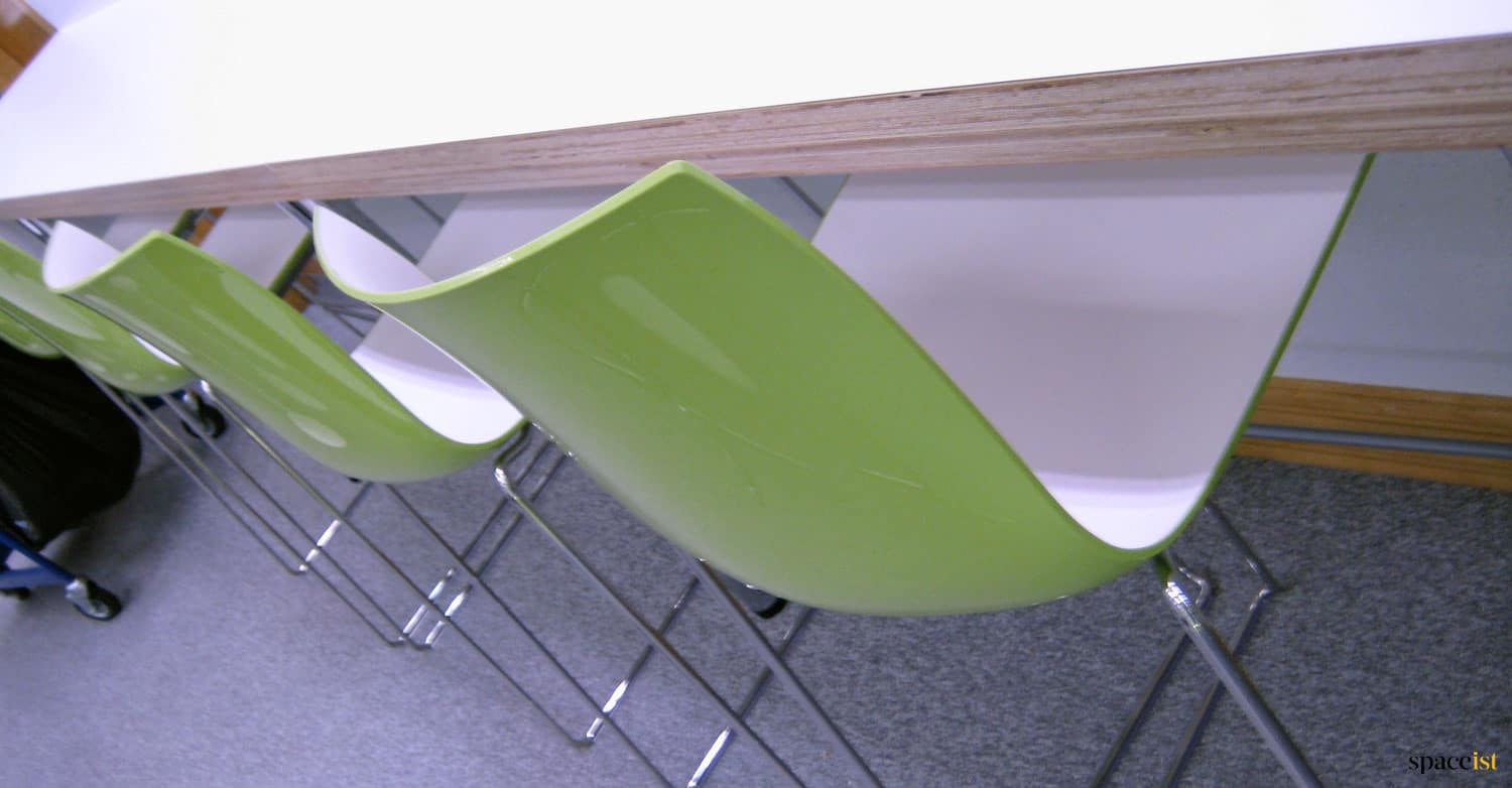 Breakout green stools