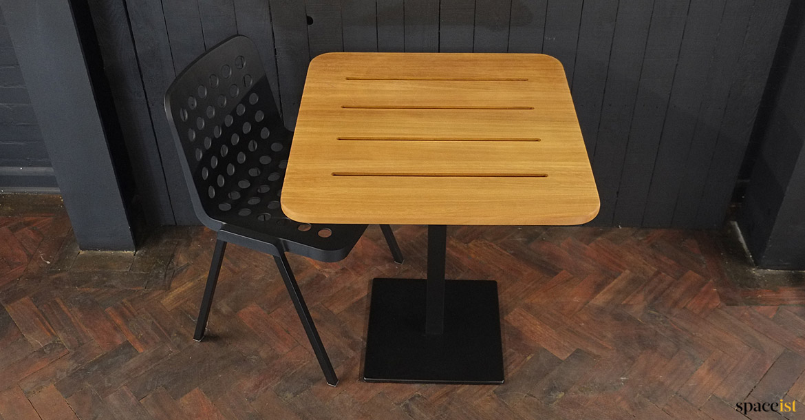 Teak outdoor cafe table