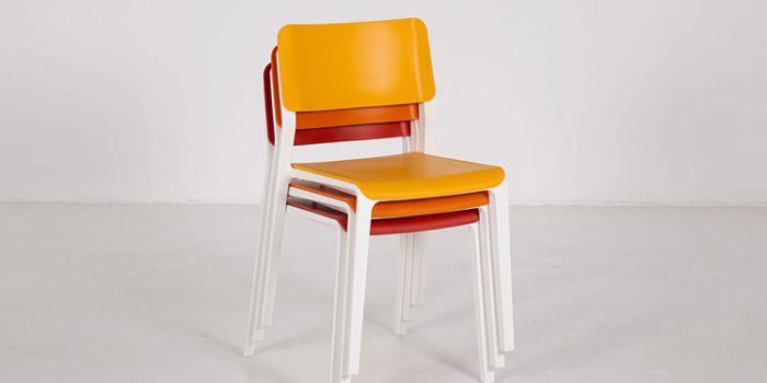 Stacking cafe chairs