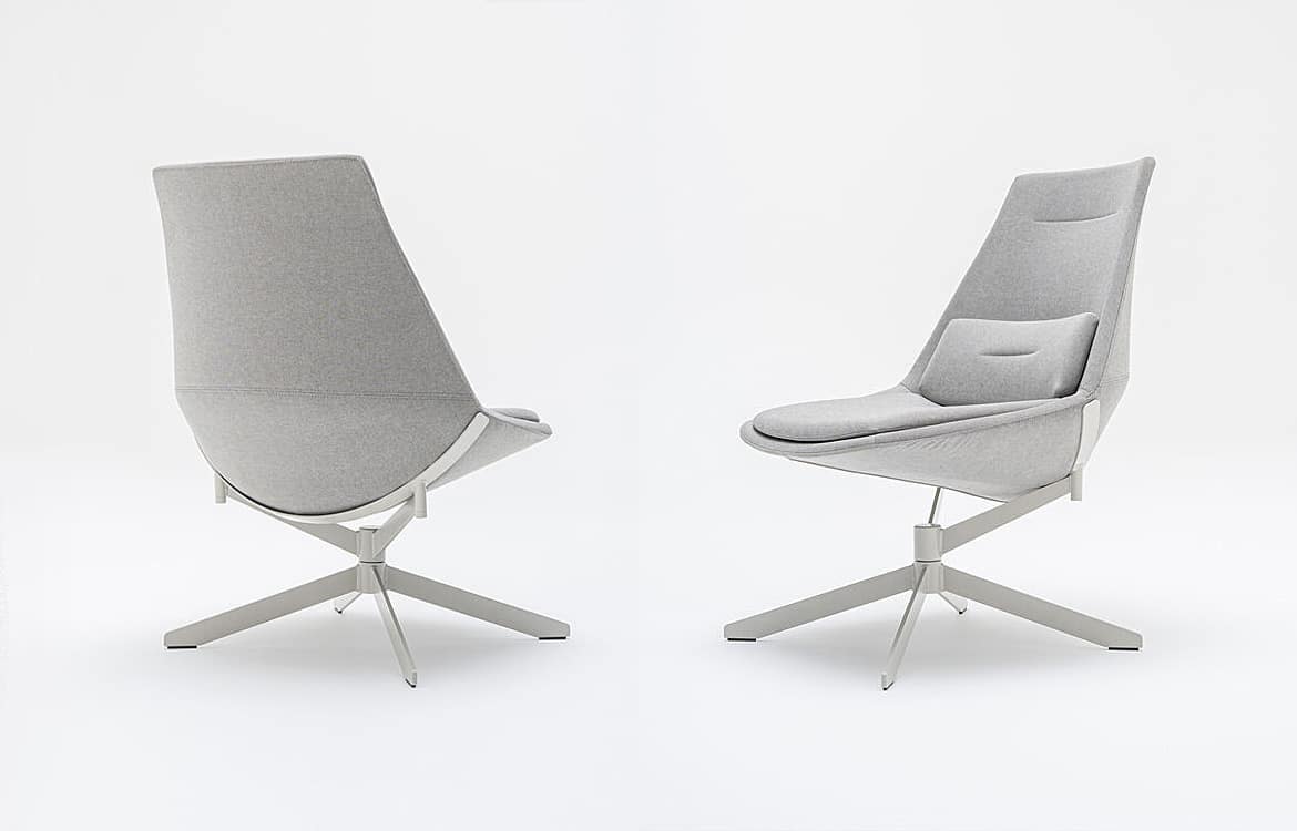 Swivel reception chairs grey Rank