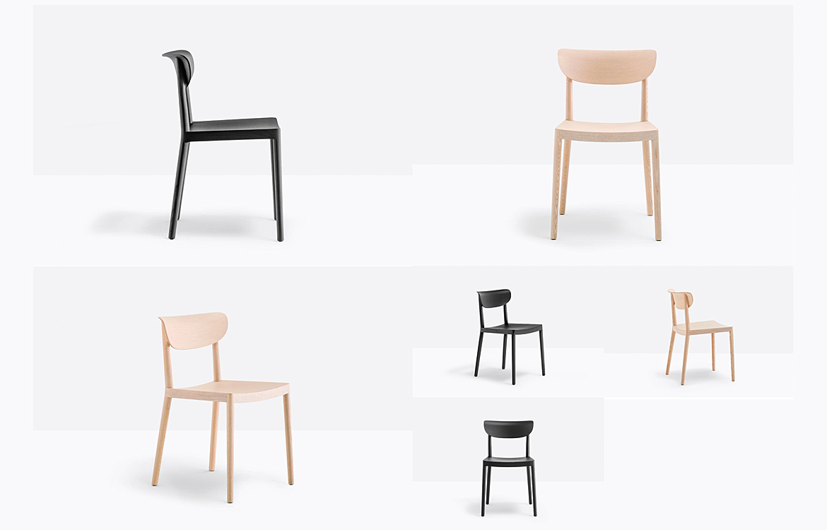 Pedrali Tivoli wood cafe chair range