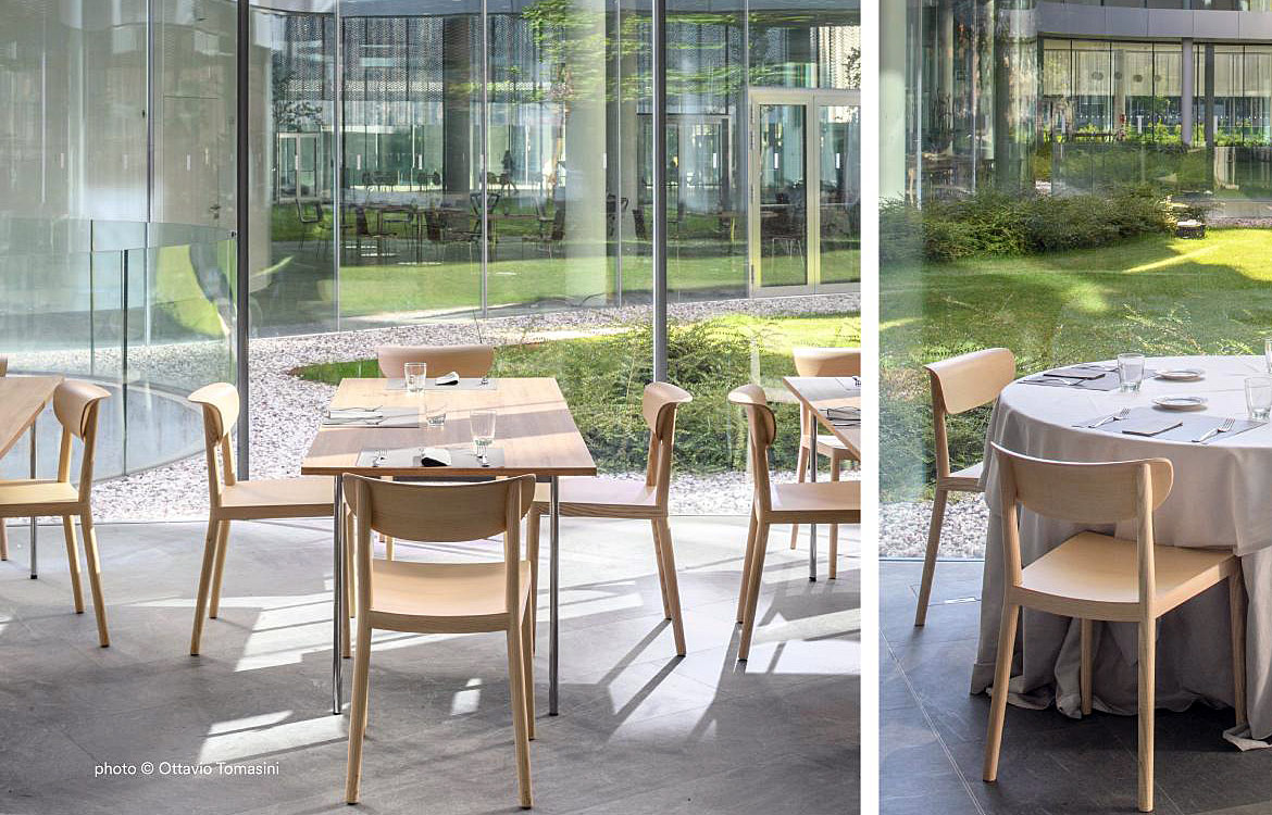 Pedrali Tivoli wood cafe chair