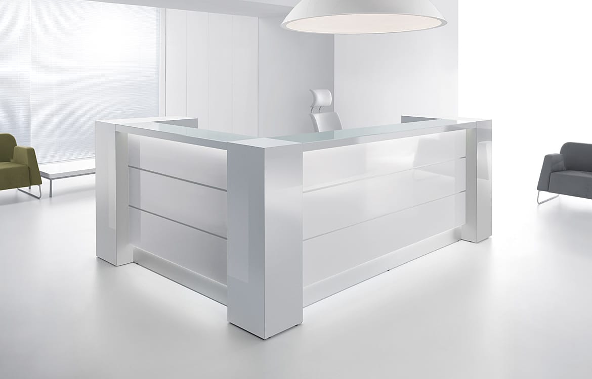 Vale small corner reception desk