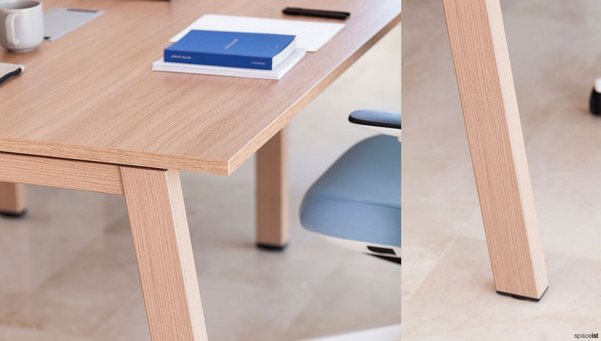 Oak Desk Closeup