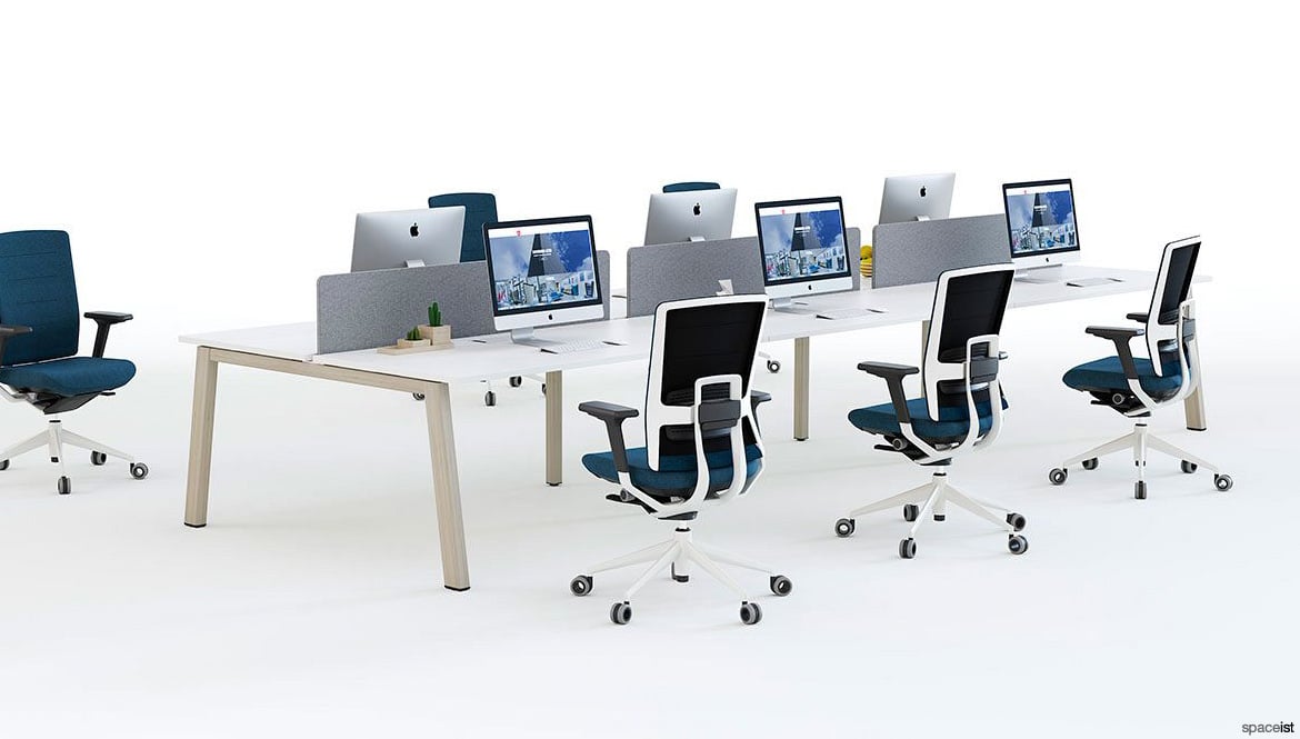 6 Person Wood Desk