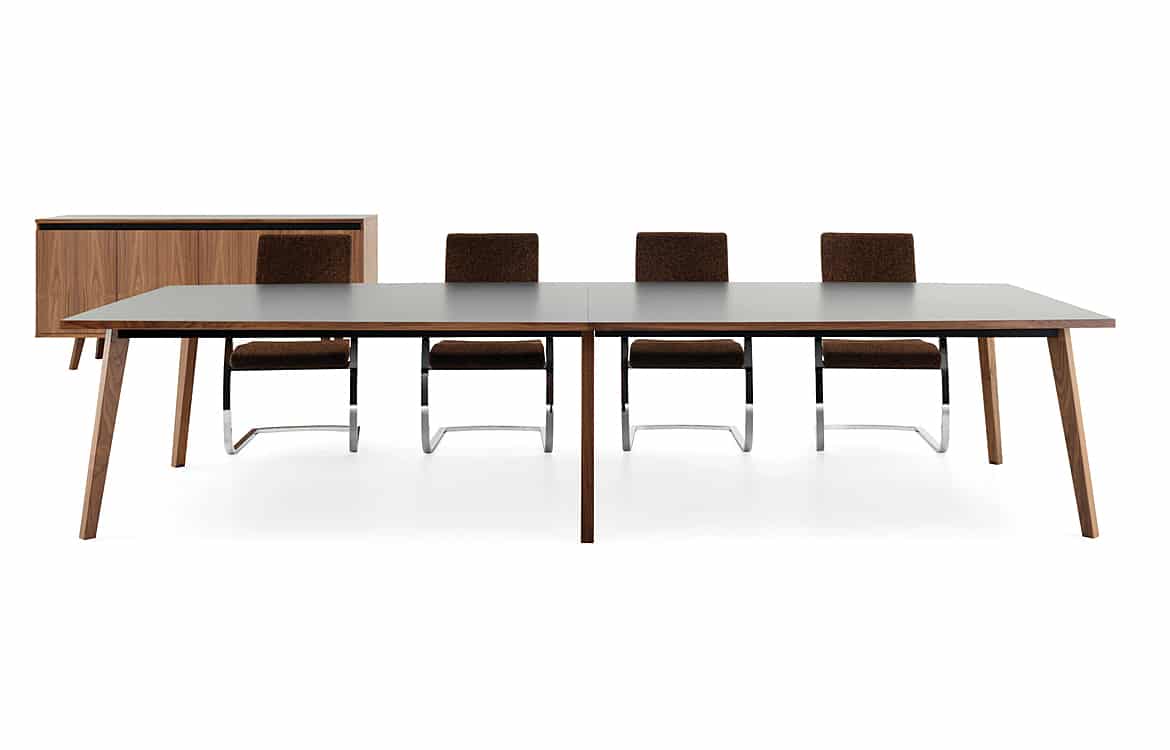 Walnut boardroom table