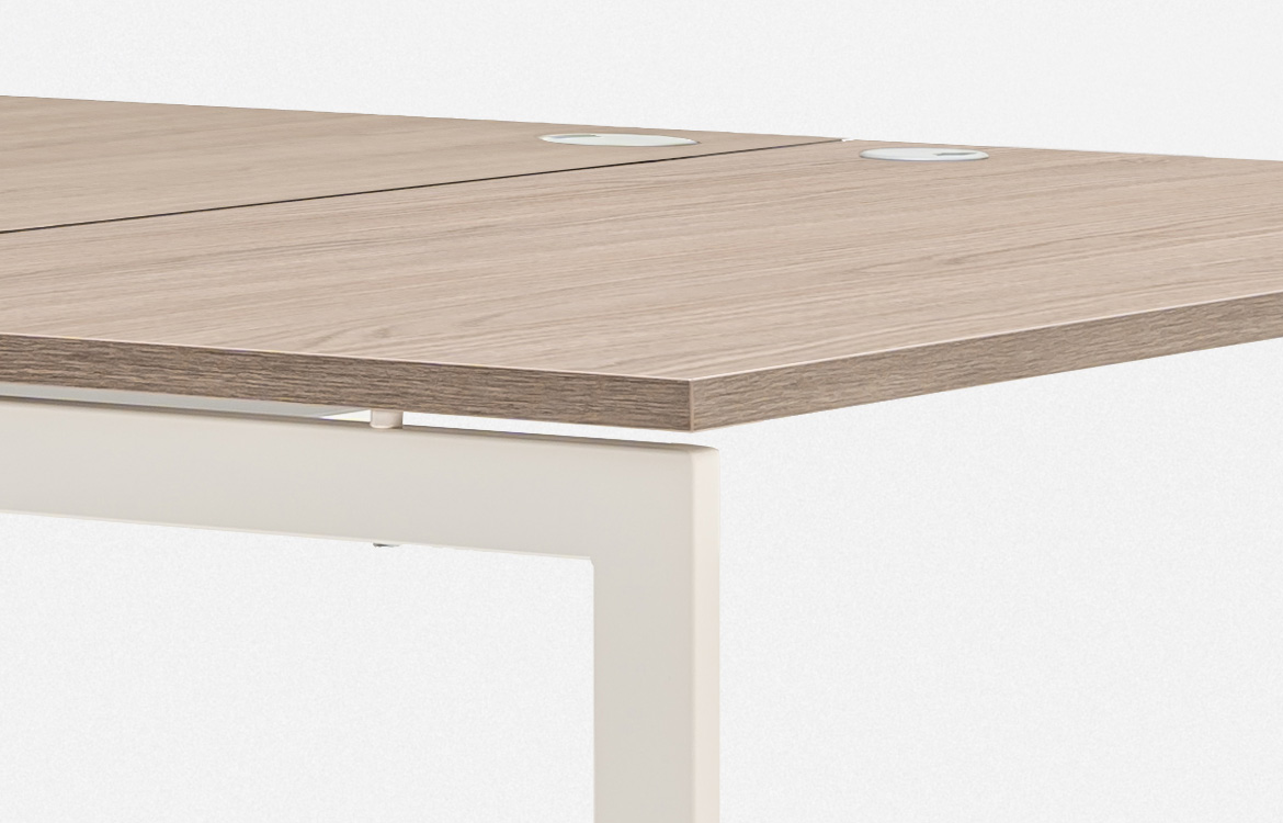 Walnut white student study desk