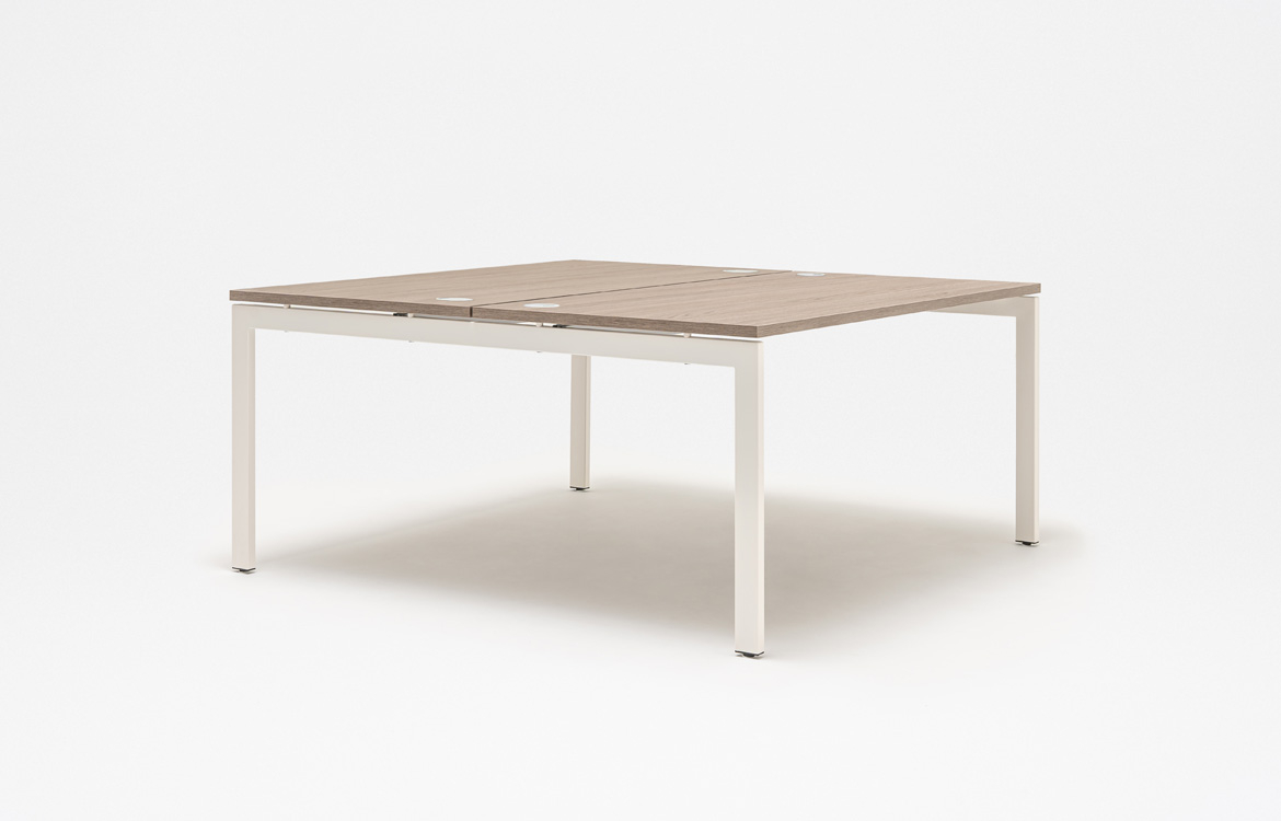 Walnut white student study desk