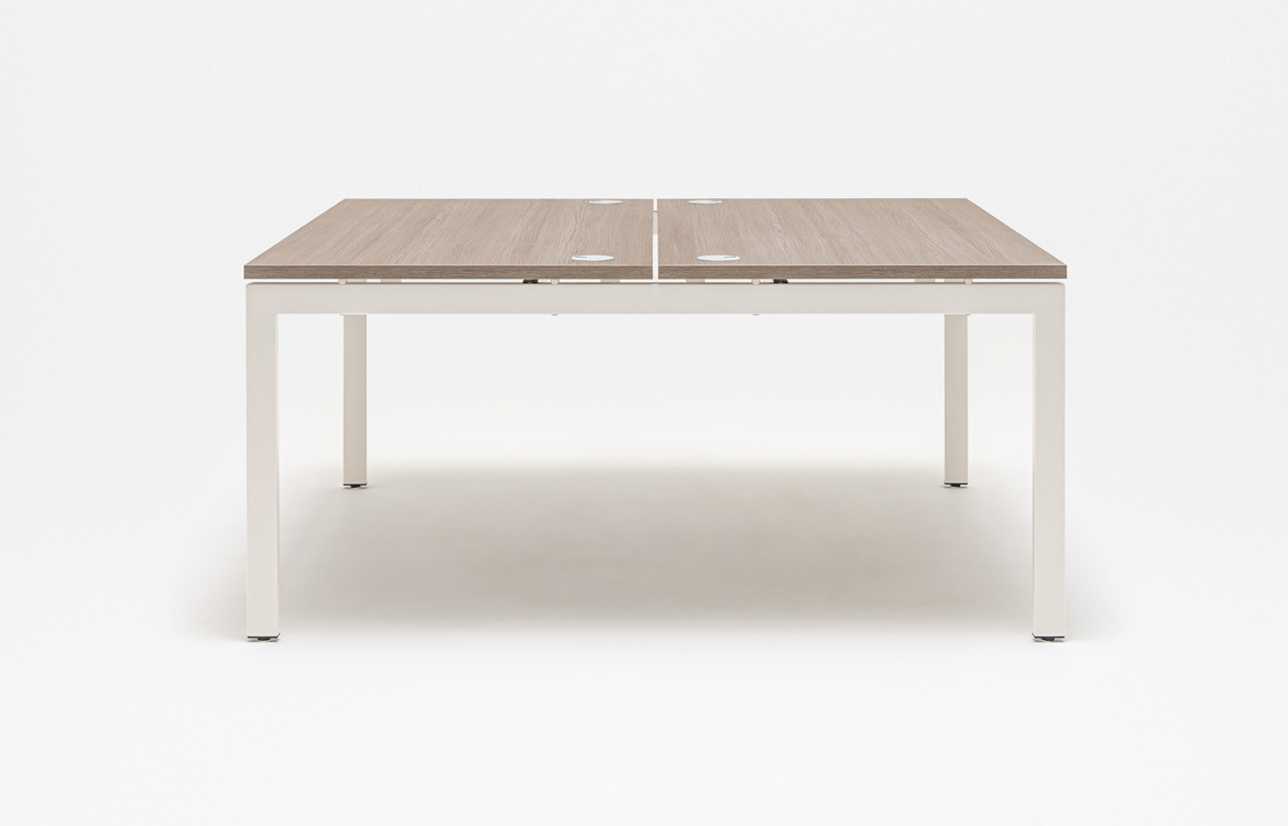 Walnut white student study desk