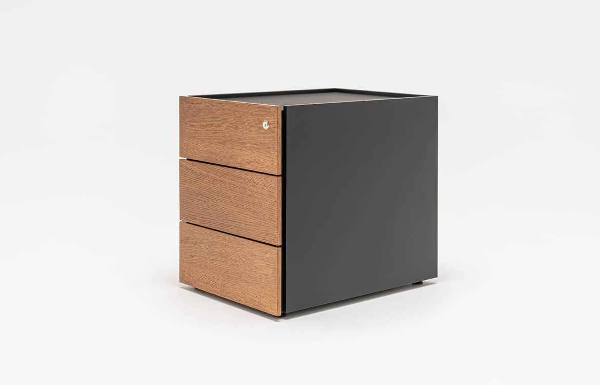 Walnut wood pedestal